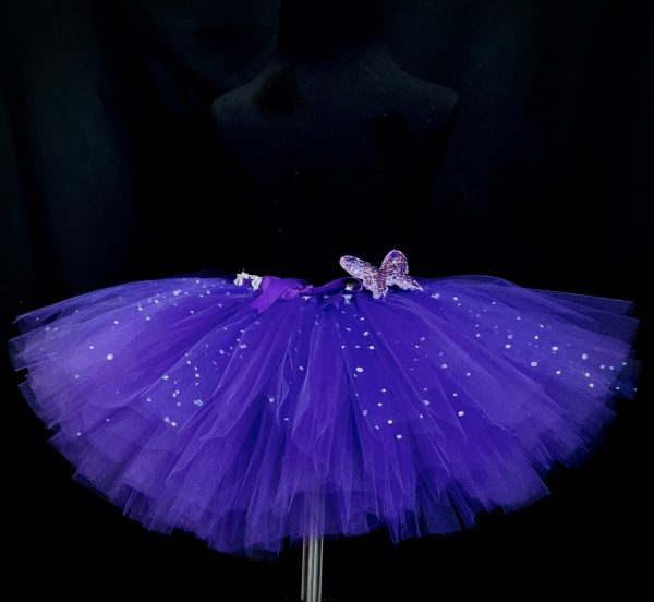 CUSTOM MADE Child tutu – BABY PURPLE SPARKLE Tutu Fits up to 1yr - Image 3