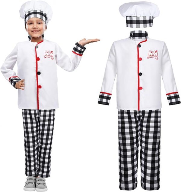 Career Day CHEF – Kids 3 Piece Chef Costume for Boys and Girls