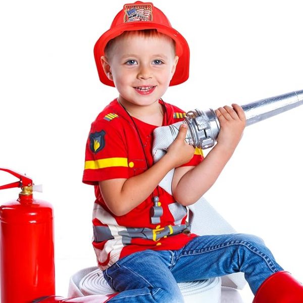 Career Day FIREFIGHTER HAT – Kids New RED plastic Firefighter Hat