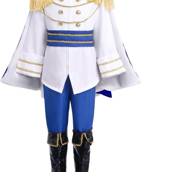 PRINCE – Child Royal Prince costume -Boys 6PCS Royal Prince Charming Costume Outfit BLUE