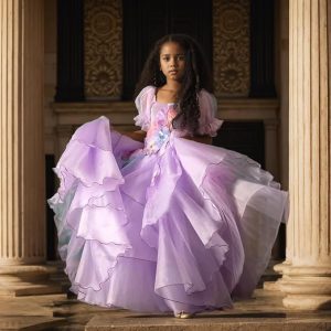 Girls Princess PURPLE Princess Dress 10-11YRS