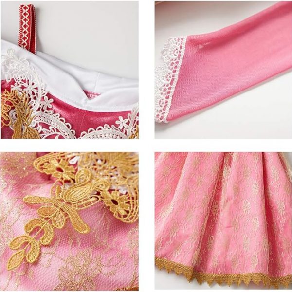 Girls Pink Aurora Sleeping Beauty Princess Costume w/accessories SIZE 11-12