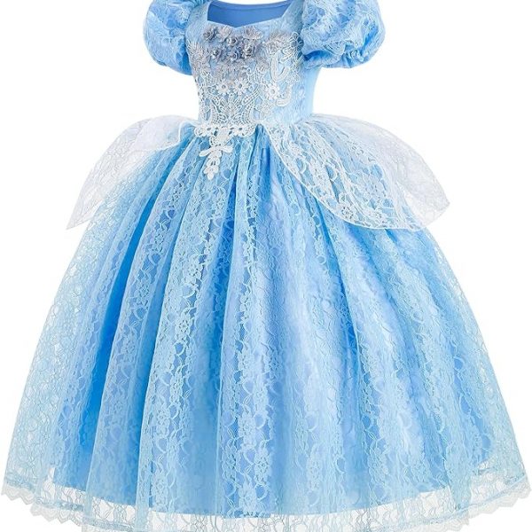 Girls Princess Blue Princess Costume Puff Sleeve with accessories SIZE 10-11yrs