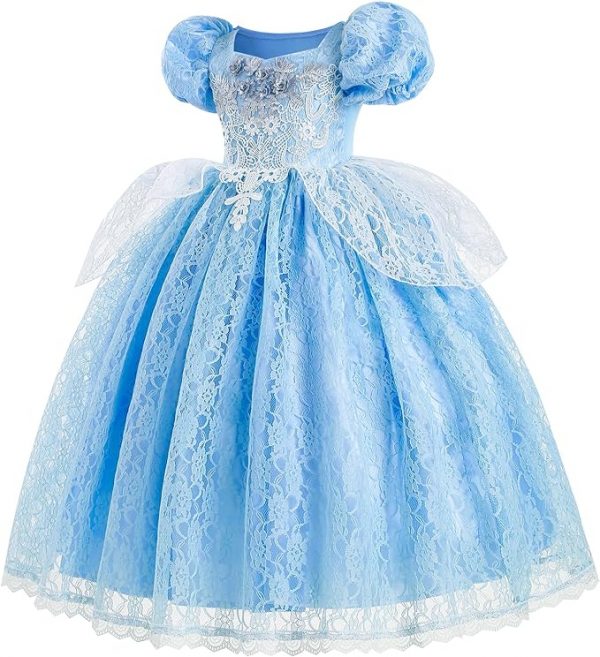 Girls Princess Blue Princess Costume Puff Sleeve with accessories SIZE 10-11yrs - Image 2