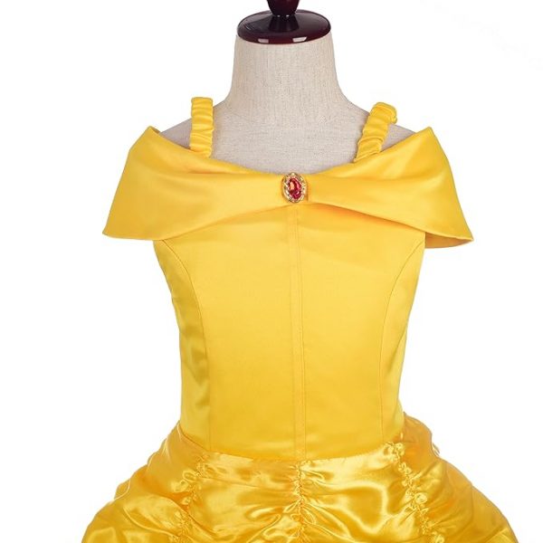 Girls Princess Belle Yellow Gold Ball Gown with accessories 12-14YRS
