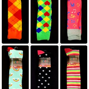 SOCKS - Adult Fancy Design Multi Colorful Patterned Knee High Socks