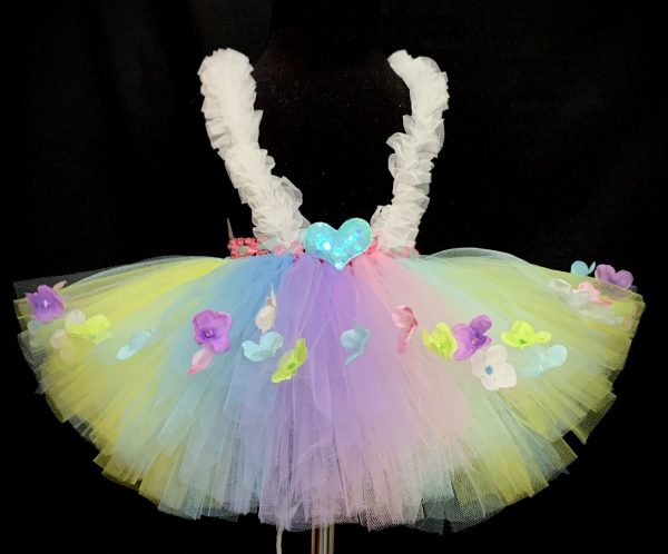 CUSTOM MADE Child tutu - Toddlers Pastel Suspender Floral Tutu SIZE: Fits up to 2yrs - Image 3