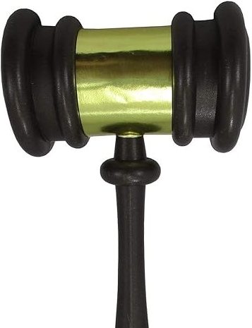 Judge's Gavel (Plastic) - Judge Hammer