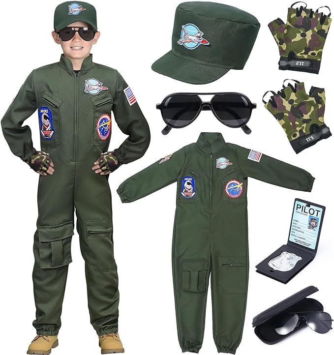 Career Day PILOT – Air Force Fighter Pilot Costume for Kids