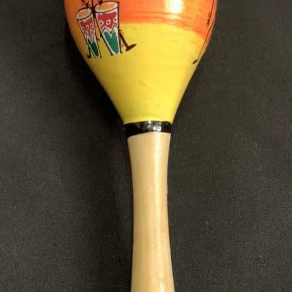 7.5″ Inch Antigua Wooden Hand Painted Party Fiesta Maracas SOLD SINGLE