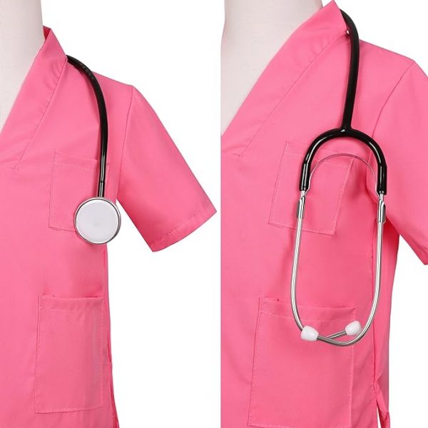 Career Day DOCTOR - GIRLS Deluxe PINK Doctor Costume for Kids - Image 2