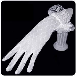 Children Lace Gloves White