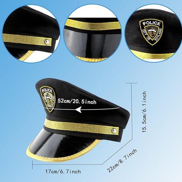 POLICE HAT FOR KIDS BLACK OR NAVY - Image 3
