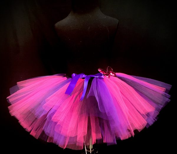 CUSTOM MADE Child tutu – TODDLER PINK-PURPLE-BLACK Tutu Fits up to 2-3yr