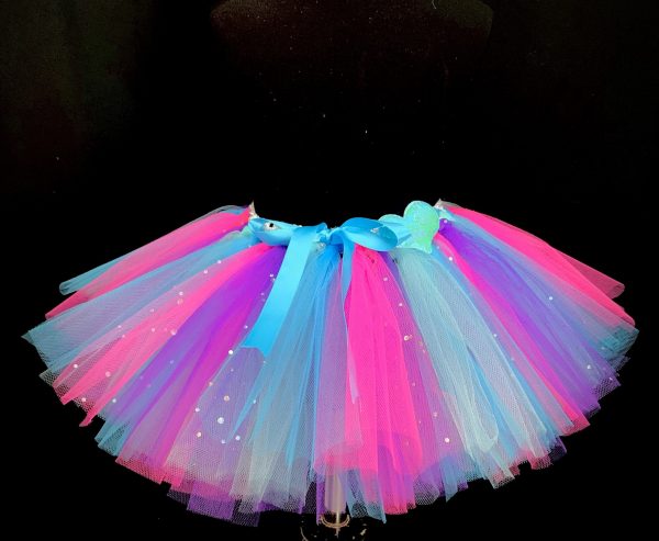 CUSTOM MADE Child tutu – BABY PURPLE-PINK-TURQUOISE-AQUA SPARKLE Tutu Fits up to 1yr