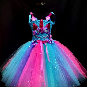CUSTOM MADE Child tutu dress - Pink/Purple/Turquoise Unicorn Tutu Dress SIZE: Fits up to 4yrs
