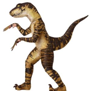HALLOWEEN - Adult Raptor Dinosaur Jumpsuit Costume SIZE LARGE