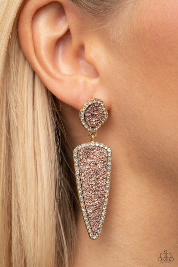 EARRINGS – Druzy Desire - Gold - Image 2