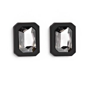 EARRINGS – Edgy Emeralds - Black