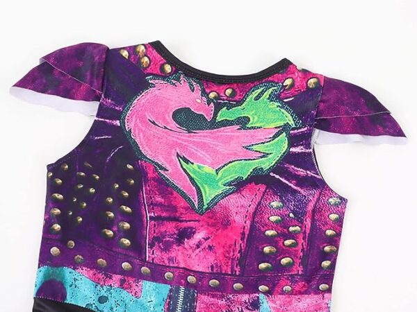 DESCENDANTS - Disney Girls MAL COSTUME DRESS SIZE 9-10 - Image 3