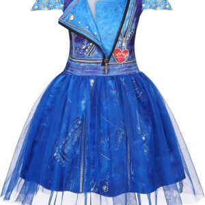 DESCENDANTS - Disney Girls EVIE COSTUME DRESS SIZE 7-8