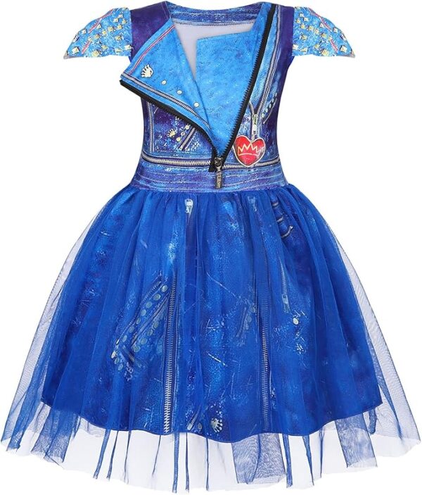 DESCENDANTS - Disney Girls EVIE COSTUME DRESS SIZE 7-8