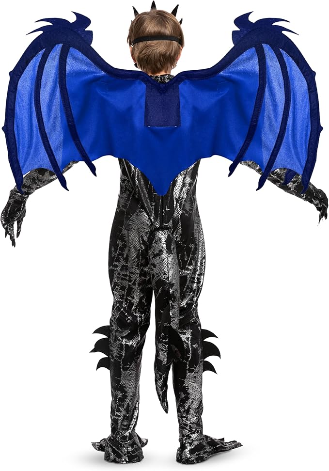 HALLOWEEN - Boys Halloween Kid Dragon Costume BLUE - Image 3