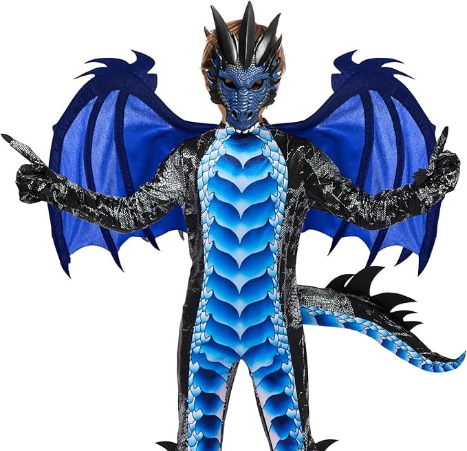 HALLOWEEN - Boys Halloween Kid Dragon Costume BLUE