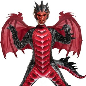 HALLOWEEN - Boys Halloween Kid Dragon Costume RED SIZE XLARGE (12-14)