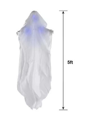 HALLOWEEN DECORATION - Light-Up Flying Ghost Hanging Halloween Decoration, 5ft - Image 3