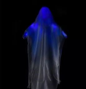 HALLOWEEN DECORATION - Light-Up Flying Ghost Hanging Halloween Decoration, 5ft