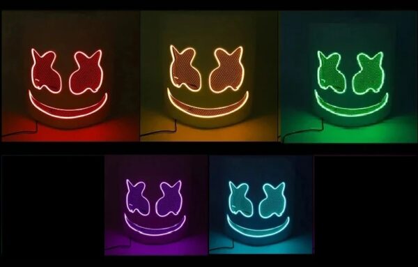HALLOWEEN MASK - Full Face LED Marshmellow Mask