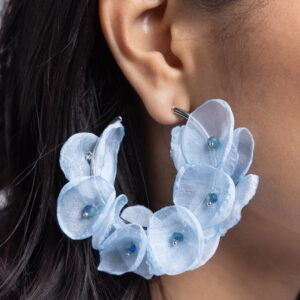 EARRINGS - Petaled Pageant - Blue