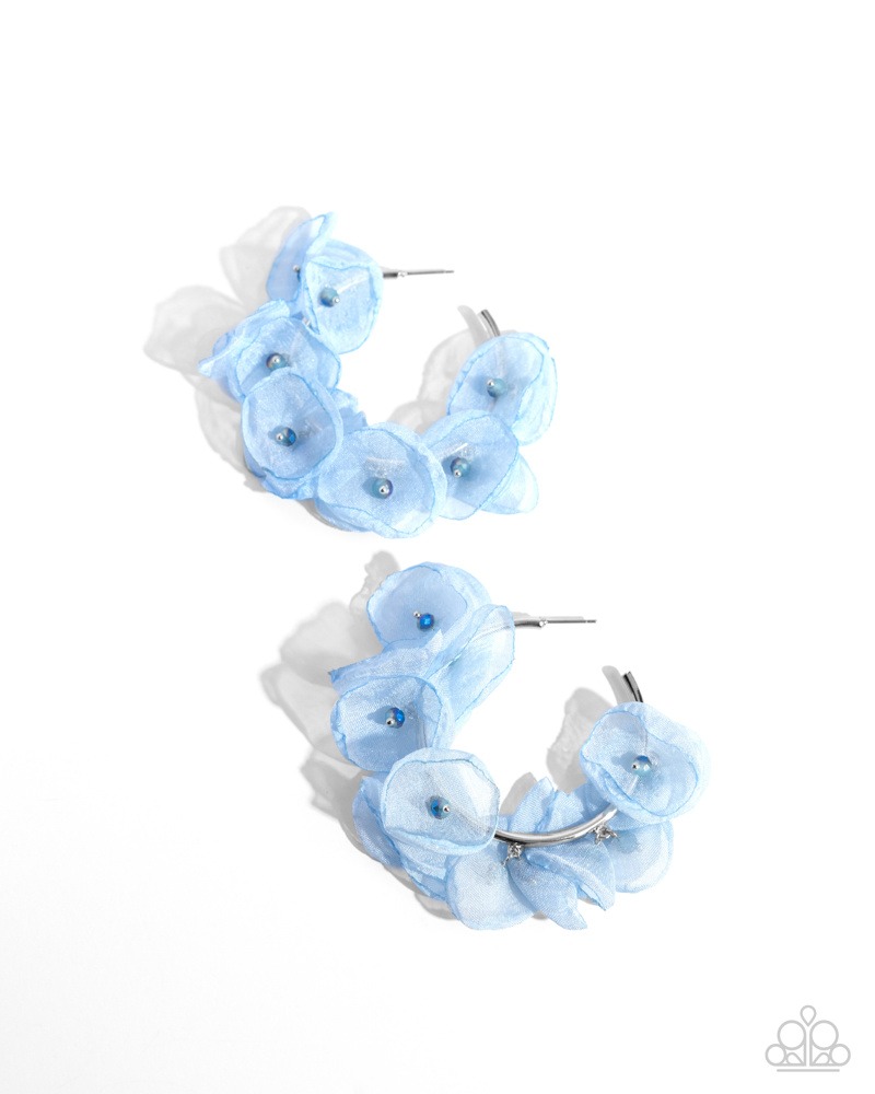 EARRINGS - Petaled Pageant - Blue - Image 3