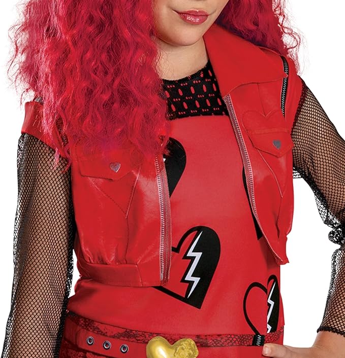 DESCENDANTS - Disney Girls The Rise of Red Costume Jumpsuit, Wig not Included SIZE 10-12 - Image 4