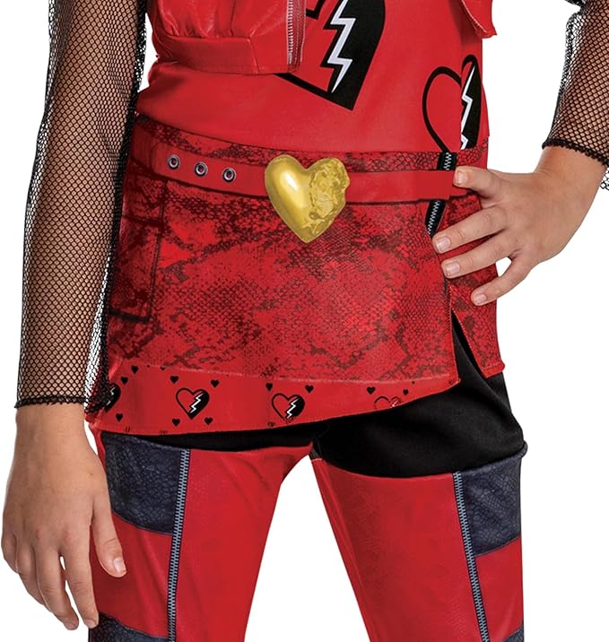 DESCENDANTS - Disney Girls The Rise of Red Costume Jumpsuit, Wig not Included SIZE 10-12 - Image 3