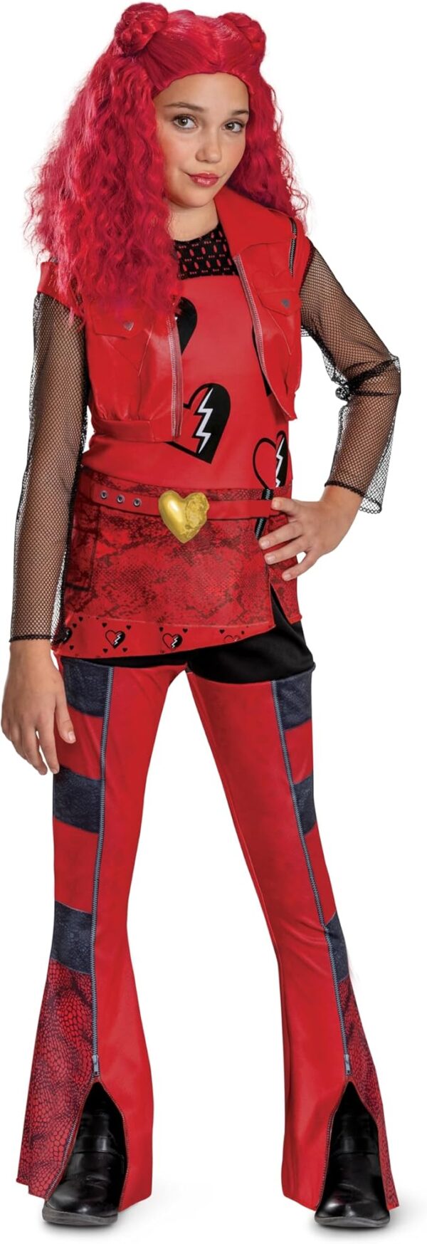 DESCENDANTS - Disney Girls The Rise of Red Costume Jumpsuit, Wig not Included SIZE 10-12 - Image 6