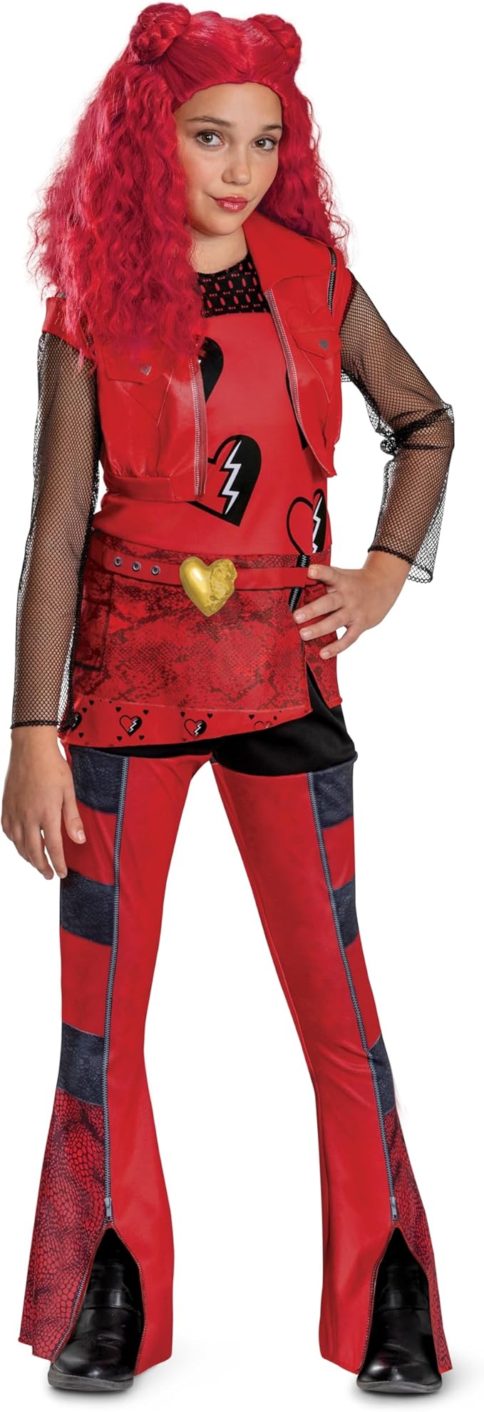 DESCENDANTS - Disney Girls The Rise of Red Costume Jumpsuit, Wig not Included SIZE 10-12 - Image 6