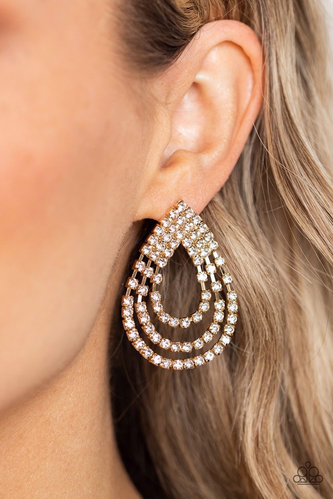 EARRINGS – Take a POWER Stance - Gold - Image 2
