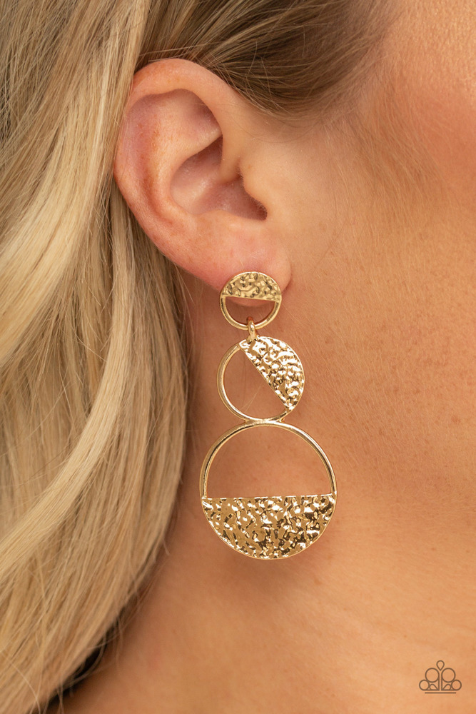 EARRINGS – Triple Trifecta - Gold - Image 2