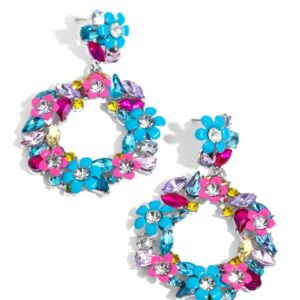 EARRINGS - Wreathed in Wildflowers - BLUE