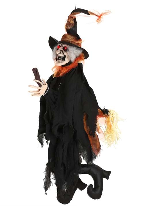 HALLOWEEN DECORATION - 3 Foot Kicking Witch Animated Decoration - Image 2