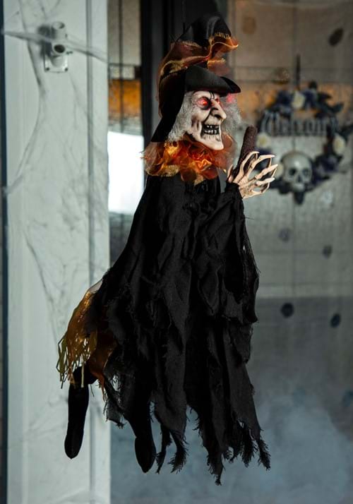 HALLOWEEN DECORATION - 3 Foot Kicking Witch Animated Decoration
