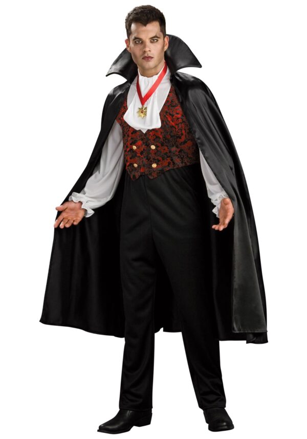 HALLOWEEN - Men’s ADULT TRANSYLVANIAN VAMPIRE COSTUME ONE SIZE - Image 2