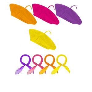 Career Day ARTISTE – Wool French Beret with scarf BRIGHT COLORS