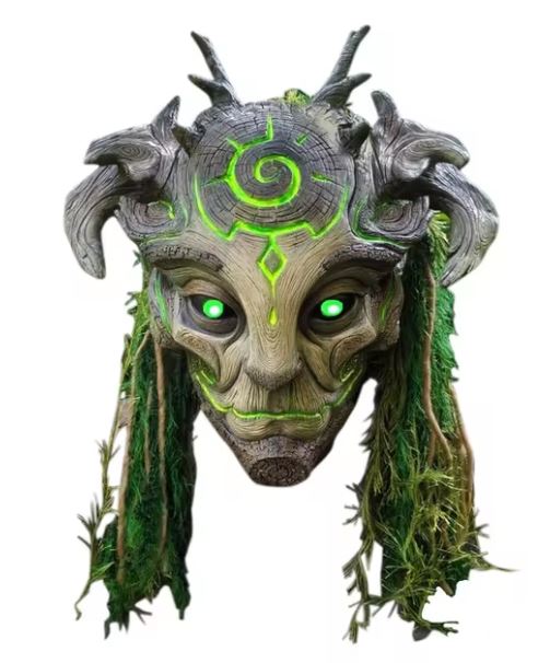 HALLOWEEN MASK - LED Dryad Mask Forest Elf Latex Mask - Image 3
