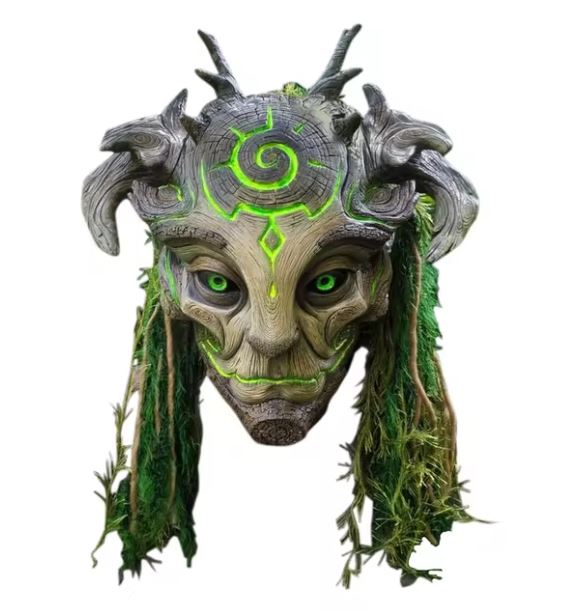 HALLOWEEN MASK - LED Dryad Mask Forest Elf Latex Mask - Image 2