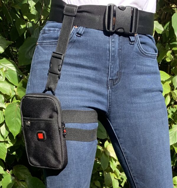 Leg Holster - Thigh Pouch - BLACK CIA JANGEAR ONE LEG Thigh Pouch With belt - Image 7