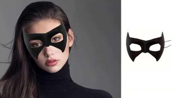 BLACK MASQUERADE CAT EYE MASK