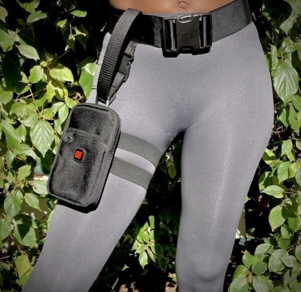 Leg Holster - Thigh Pouch - BLACK CIA JANGEAR ONE LEG Thigh Pouch With belt